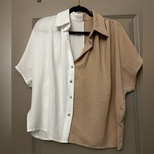 SHEIN multicolored button up